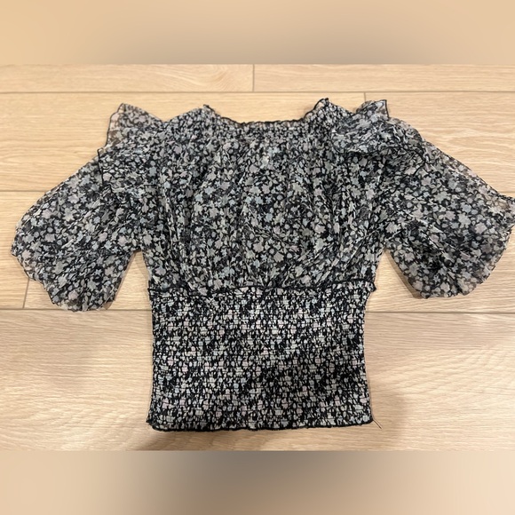 Free people Beatrice smocked floral top size xs - Picture 5 of 7